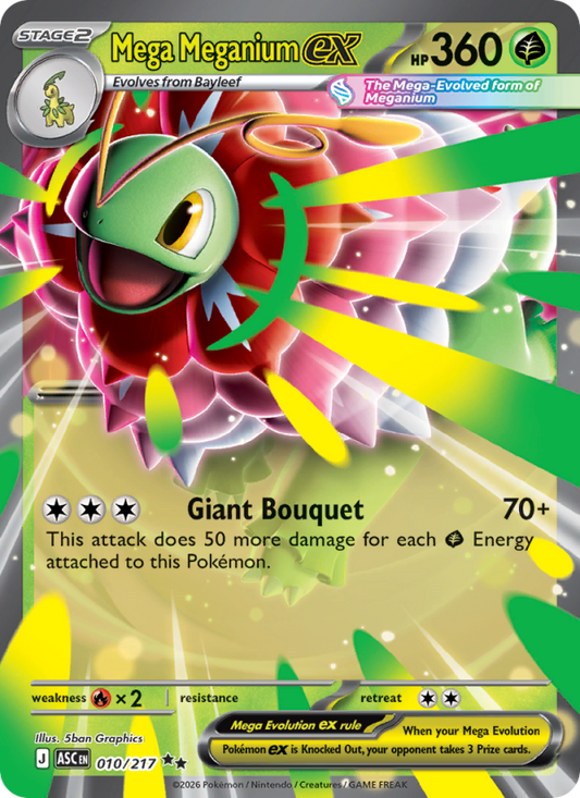 Mega Meganium ex 10/217 Double Rare | Ascended Heroes | Pokemon Card