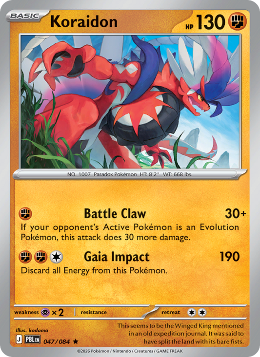 Koraidon 47/84 Rare Holo | Pitch Black | Pokemon Card