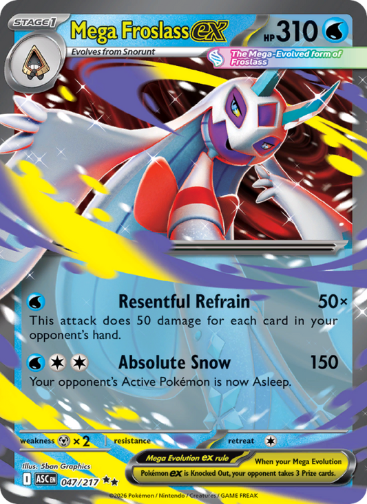 Mega Froslass ex 47/217 Double Rare | Ascended Heroes | Pokemon Card