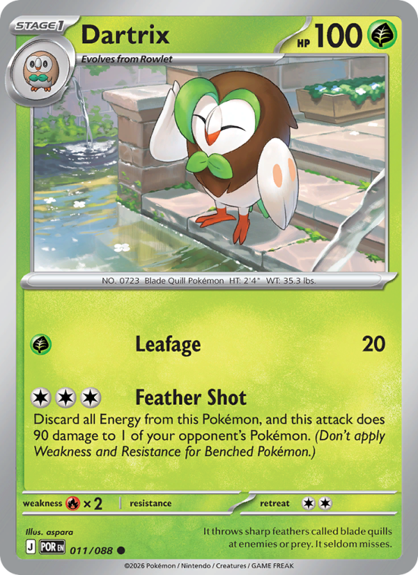 Dartrix 11/88 Common | Perfect Order | Pokemon Card