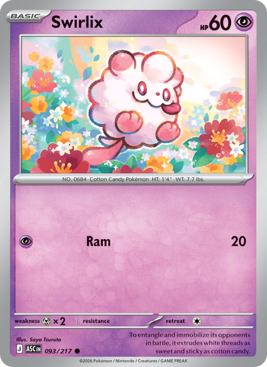 Swirlix 93/217 Common | Ascended Heroes | Pokemon Card