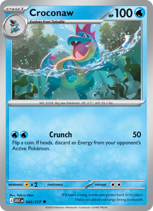 Croconaw 42/217 Uncommon | Ascended Heroes | Pokemon Card