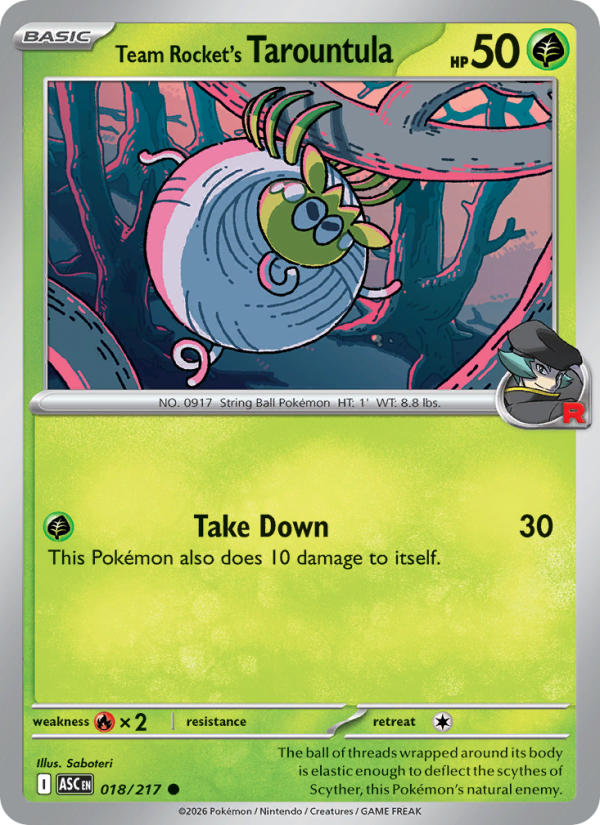 Team Rocket's Tarountula 18/217 Common | Ascended Heroes | Pokemon Card