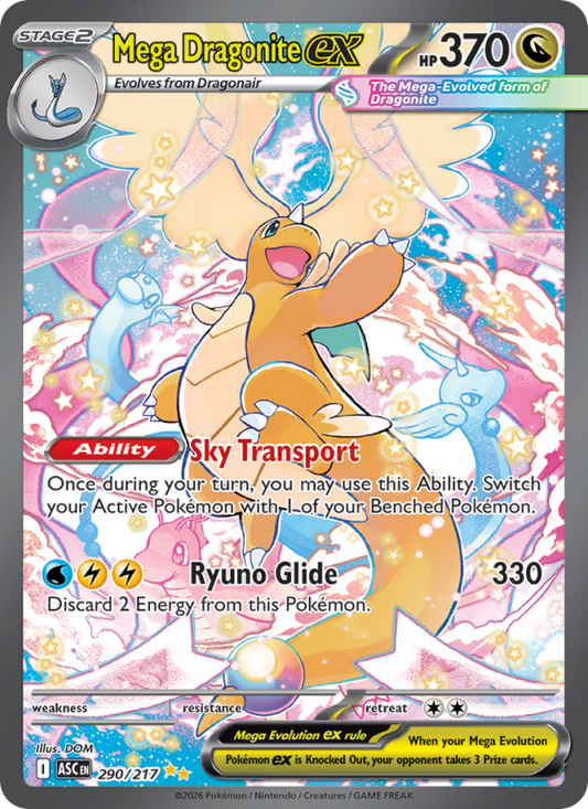 Mega Dragonite ex 290/217 Special Illustration Rare | Ascended Heroes | Pokemon Card