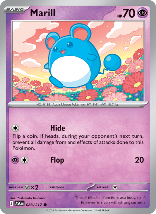 Marill 83/217 Common | Ascended Heroes | Pokemon Card