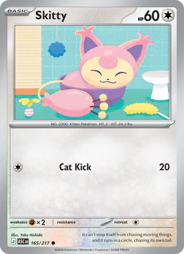 Skitty 165/217 Common | Ascended Heroes | Pokemon Card