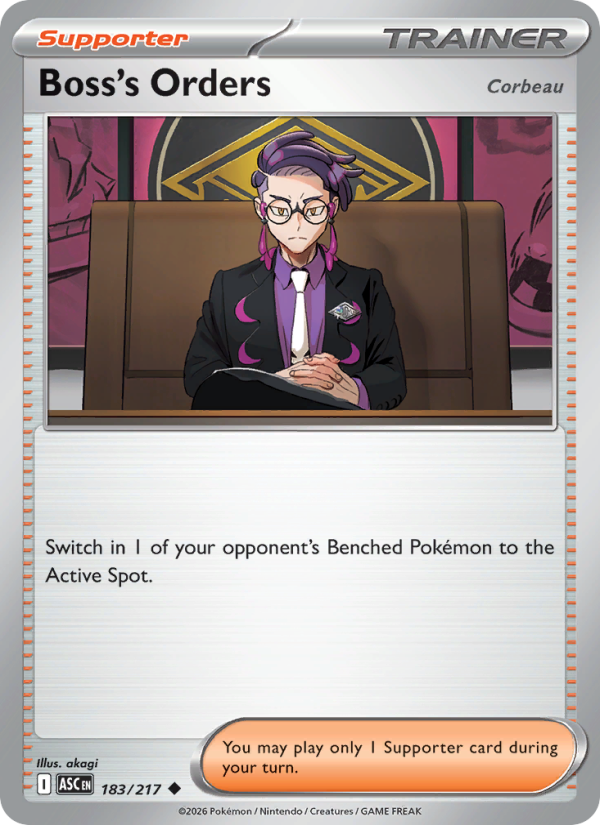 Boss's Orders 183/217 Uncommon | Ascended Heroes | Pokemon Card
