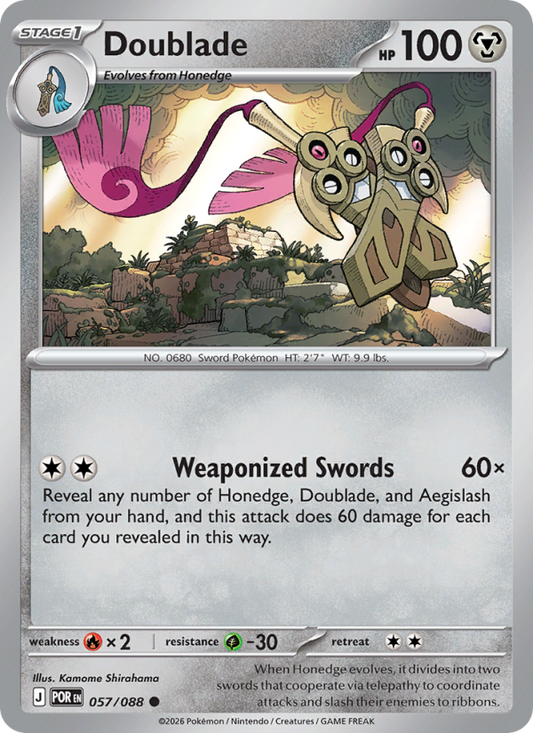 Doublade 57/88 Common | Perfect Order | Pokemon Card