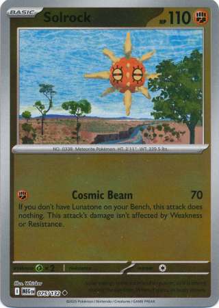 Solrock 75/132 Reverse Holo | Mega Evolution | Pokemon Card