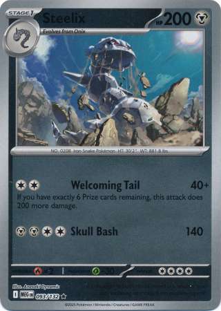 Steelix 93/132 Reverse Holo | Mega Evolution | Pokemon Card