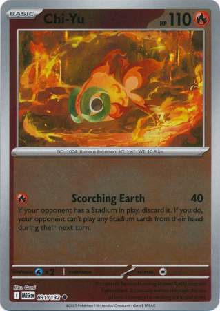 Chi-Yu 31/132 Reverse Holo | Mega Evolution | Pokemon Card