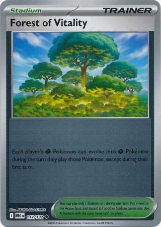 Forest of Vitality 117/132 Reverse Holo | Mega Evolution | Pokemon Card