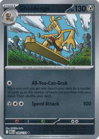 Gholdengo 99/132 Reverse Holo | Mega Evolution | Pokemon Card