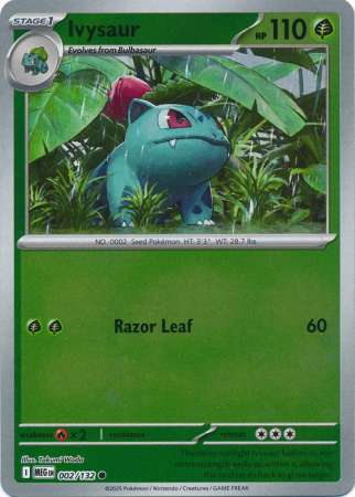 Ivysaur 2/132 Reverse Holo | Mega Evolution | Pokemon Card