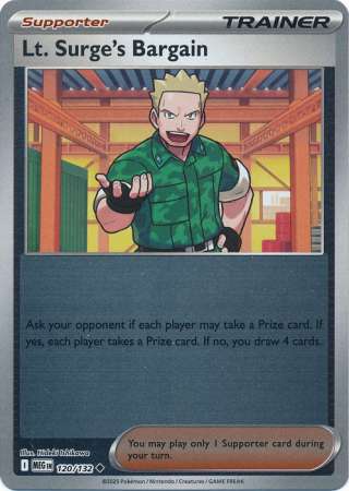 Lt. Surge's Bargain 120/132 Reverse Holo | Mega Evolution | Pokemon Card