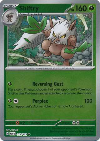 Shiftry 15/132 Reverse Holo | Mega Evolution | Pokemon Card