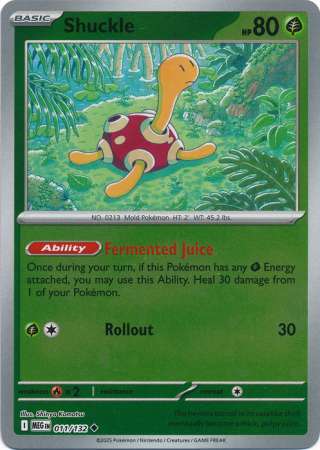 Shuckle 11/132 Reverse Holo | Mega Evolution | Pokemon Card