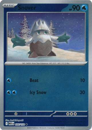 Snover 35/132 Reverse Holo | Mega Evolution | Pokemon Card