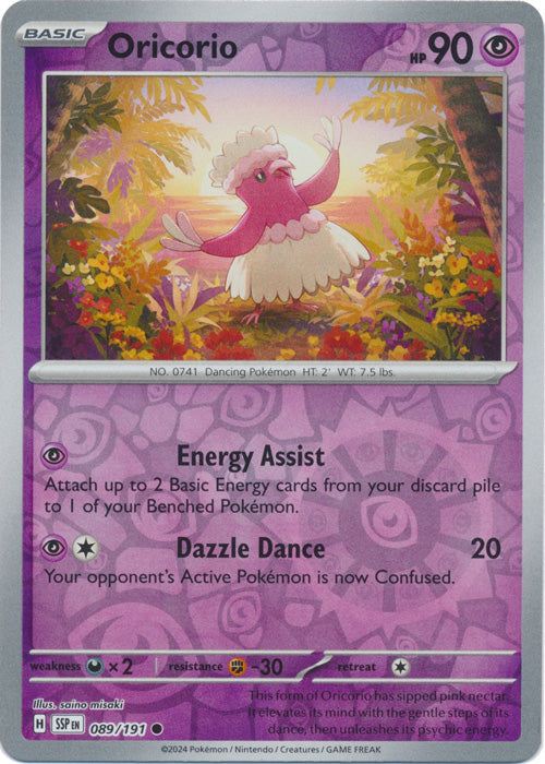 Oricorio 89/191 Reverse Holo | Surging Sparks | Pokemon Card