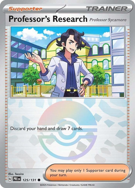 Professor's Research 125/131 Reverse Holo | Prismatic Evolutions | Pokemon Card