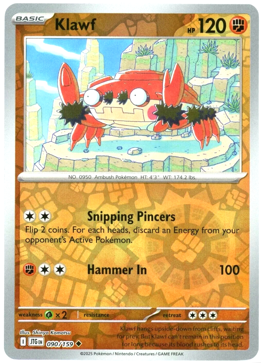 Klawf 90/159 Reverse Holo | Journey Together | Pokemon Card