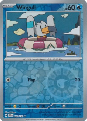 Wingull 38/159 Reverse Holo | Journey Together | Pokemon Card