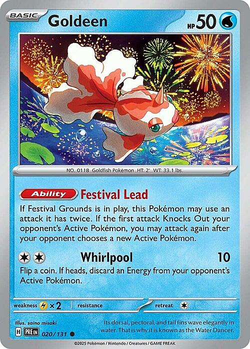 Goldeen 20/131 Reverse Holo | Prismatic Evolutions | Pokemon Card