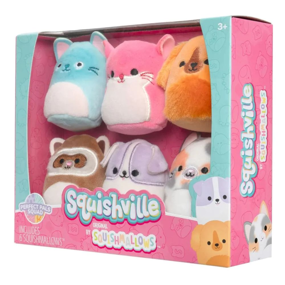Perfect Pals Squad ~ 6 Pack 2" Squishville Plush ~ In Stock!