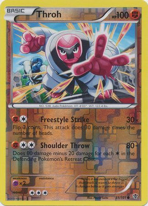 Throh 51/101 Reverse Holo | Plasma Blast | Pokemon Card