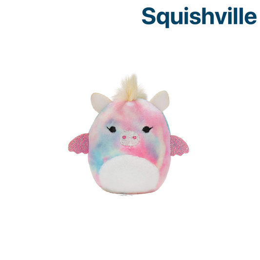 Rainbow Pegasus Unicorn Red Wings PegaCorn ~ 2" Individual Squishville by Squishmallows