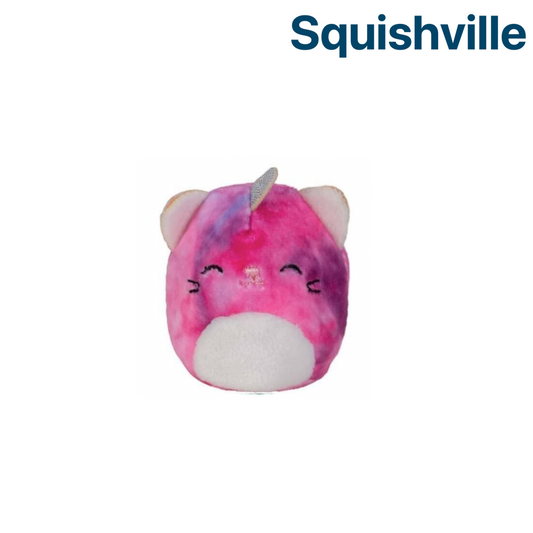 Pink Multicolour Caticorn ~ 2" Individual Squishville by Squishmallows