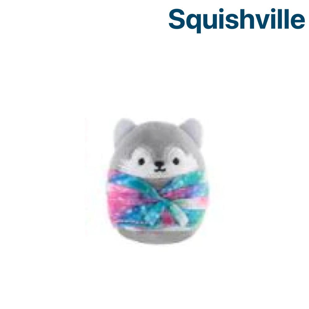 Grey Wolf with Rainbow Robe ~ 2" Individual SERIES 5 Squishville by Squishmallows