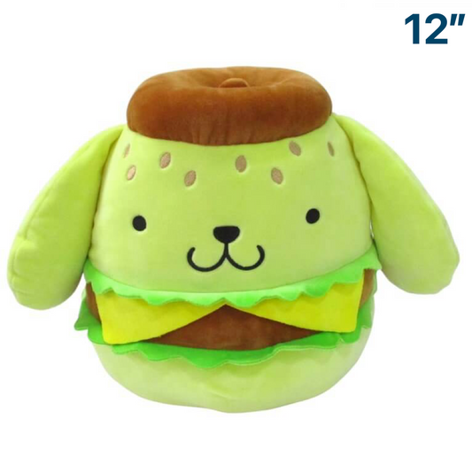 Pompompurin Burger ~ 12" inch Squishmallows ~ Hello Kitty Series 2 Food Squad ~