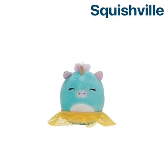 Blue Unicorn with Yellow Tutu ~ 2" Individual Squishville by Squishmallows