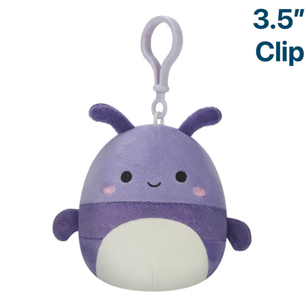 Axel the Purple Beetle ~ 3.5" Clip On Squishmallow Plush
