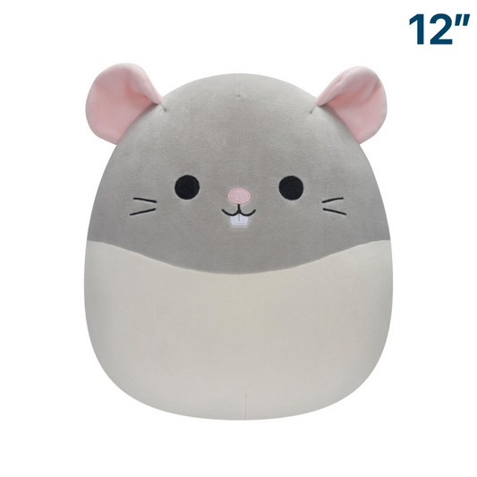 Rusty the Grey Rat ~ 12" Inch Squishmallow Plush ~ IN STOCK