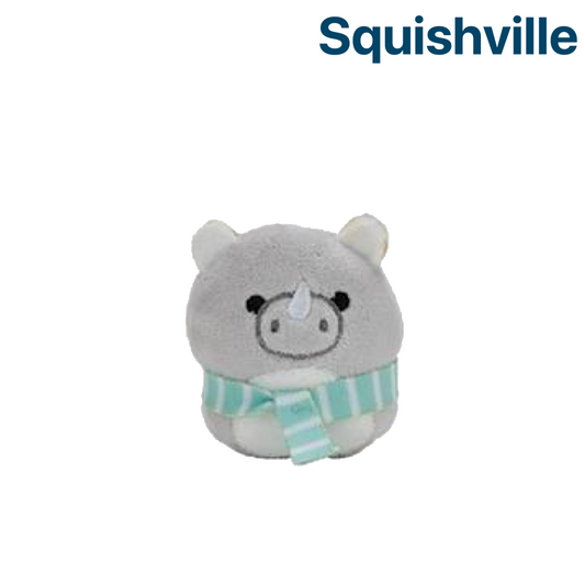 Rhino with Blue Scarf ~ 2" Individual Squishville by Squishmallows