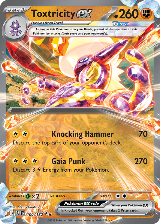 Toxtricity ex 100/182 Double Rare | Paradox Rift | Pokemon Card