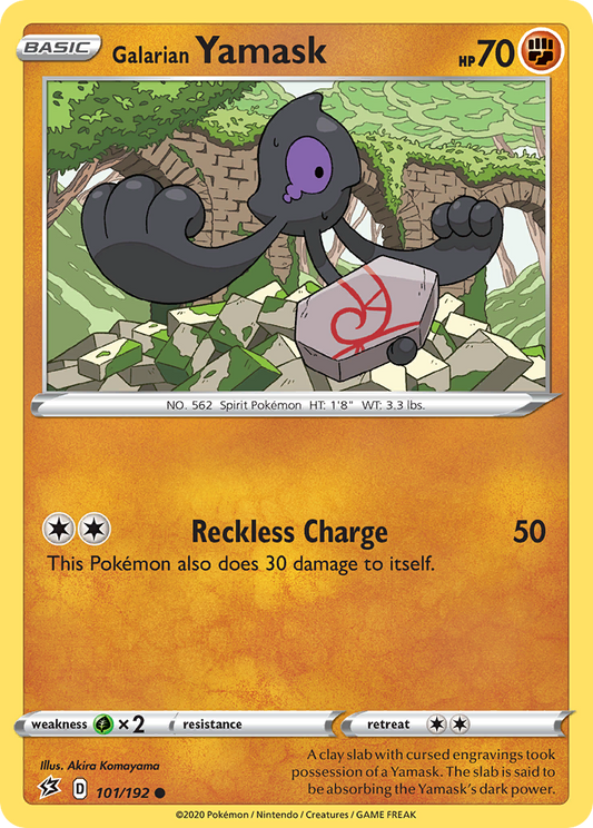 Galarian Yamask 101/192 Common | Rebel Clash | Pokemon Card