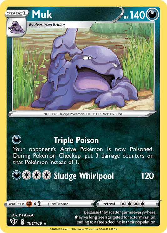 Muk 101/189 Rare | Darkness Ablaze | Pokemon Card