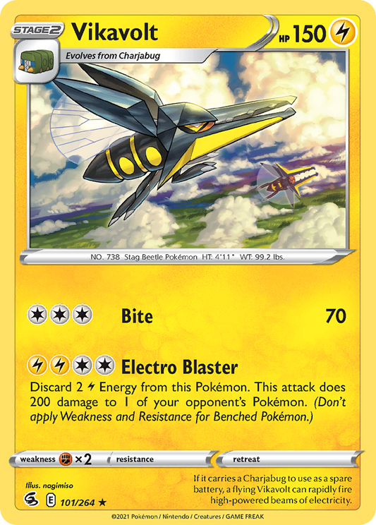 Vikavolt 101/264 Rare | Fusion Strike | Pokemon Card