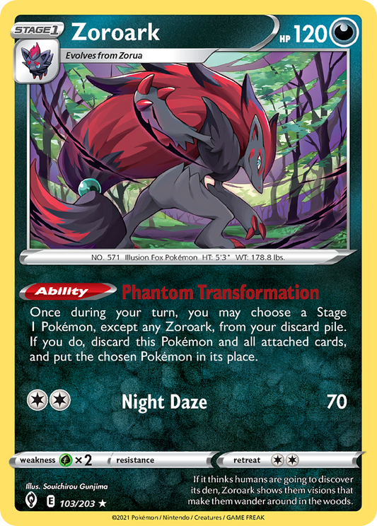 Zoroark 103/203 Rare | Evolving Skies | Pokemon Card