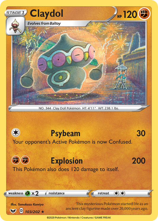 Claydol 103/202 Rare | Sword & Shield | Pokemon Card