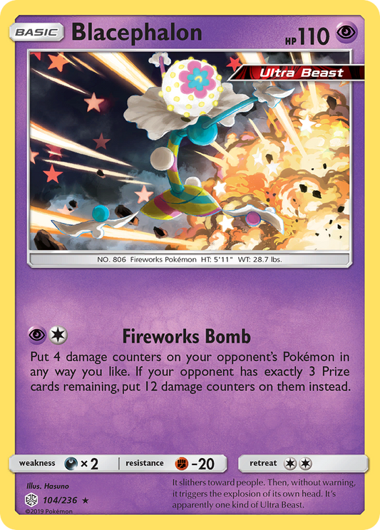 Blacephalon 104/236 Rare Holo | Cosmic Eclipse | Pokemon Card
