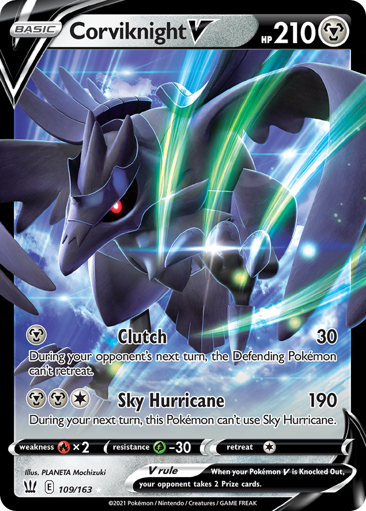 Corviknight V 109/163 Rare Holo V | Battle Styles | Pokemon Card