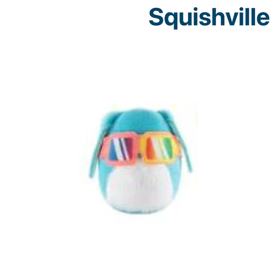 Blue Bunny with Sunglasses ~ 2" Individual SERIES 5 Squishville by Squishmallows