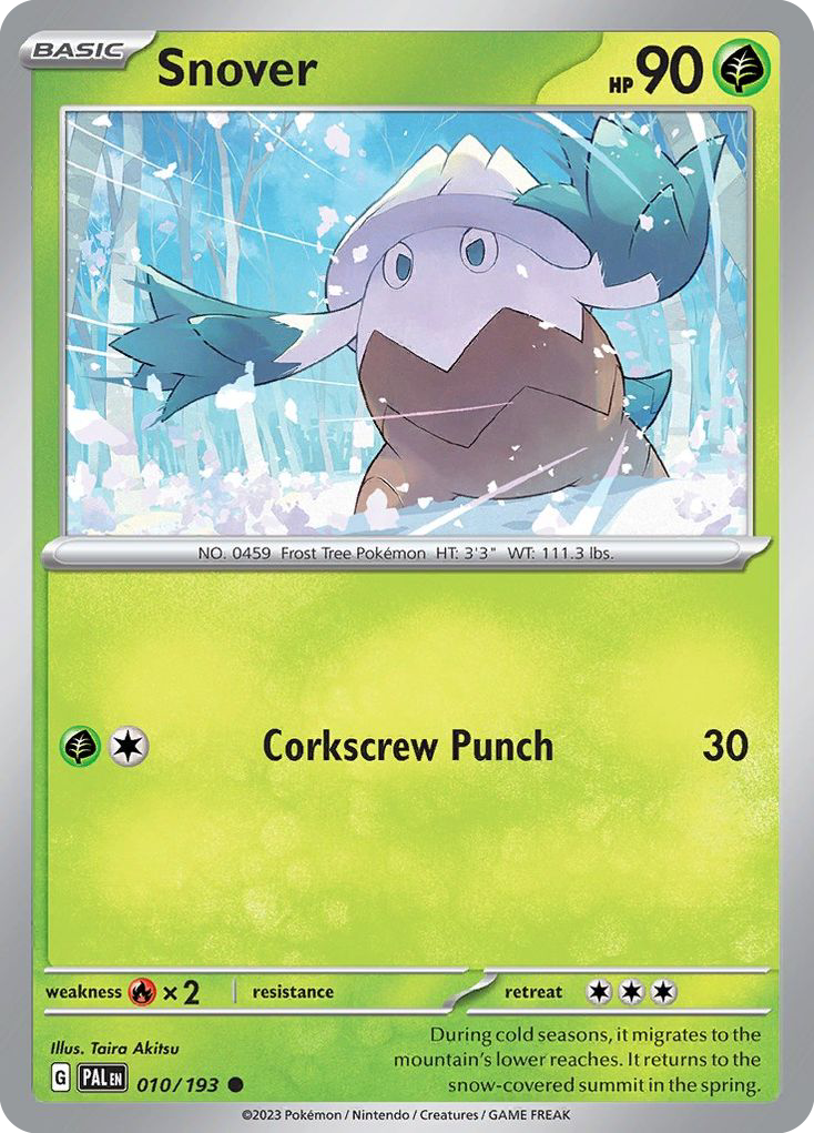 Snover 10/193 Common | Paldea Evolved | Pokemon Card – Brickheads 