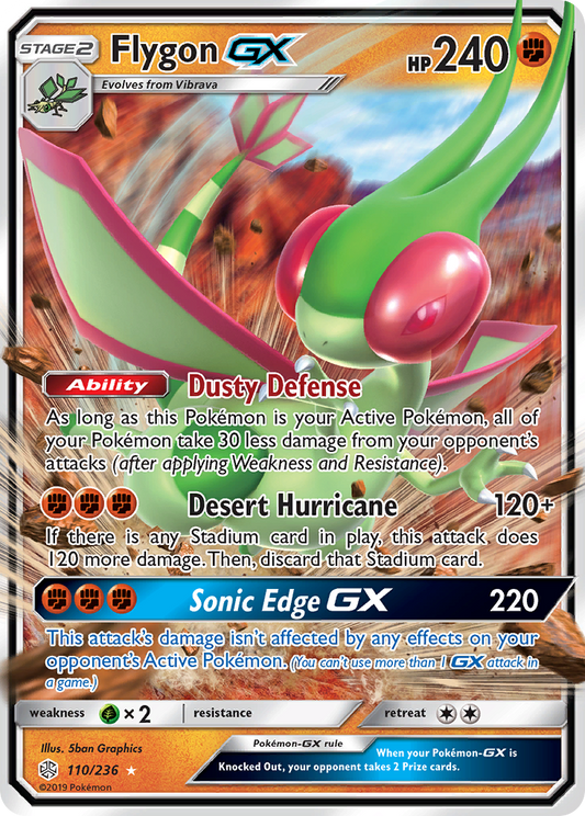 Flygon-GX 110/236 Rare Holo GX | Cosmic Eclipse | Pokemon Card