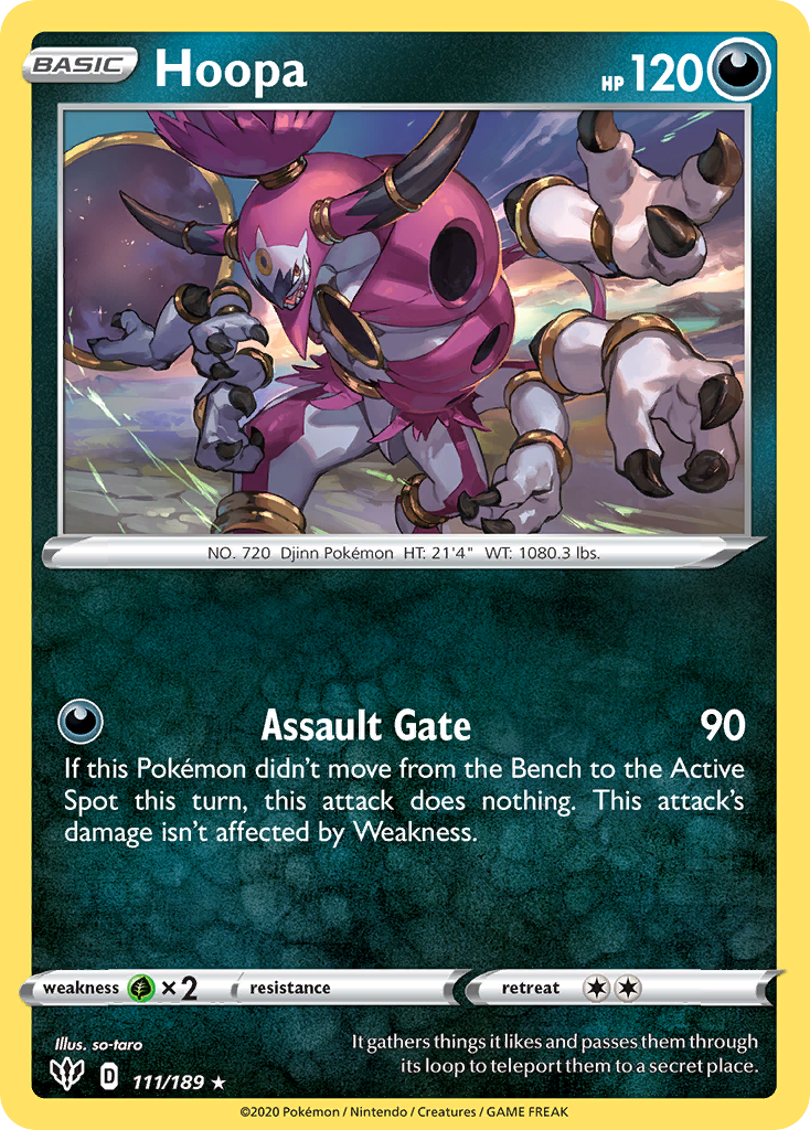 Hoopa 111/189 Rare Holo | Darkness Ablaze | Pokemon Card