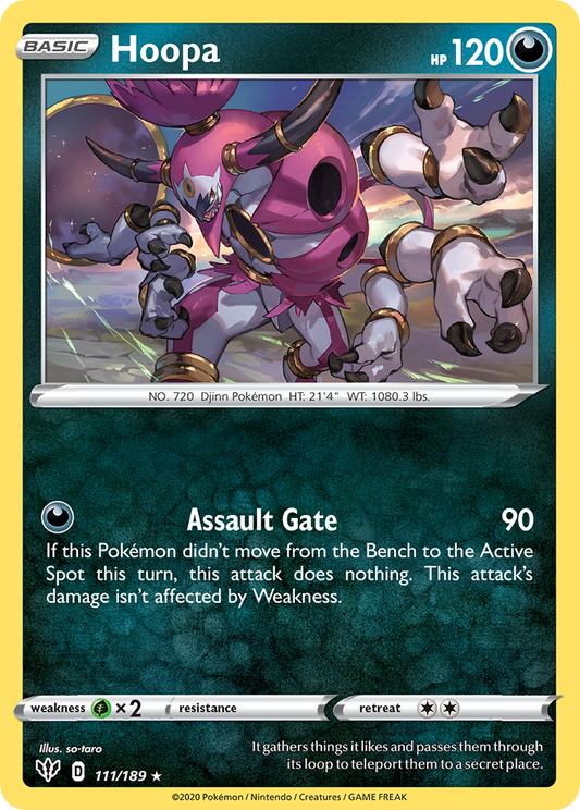 Hoopa 111/189 Rare Holo | Darkness Ablaze | Pokemon Card